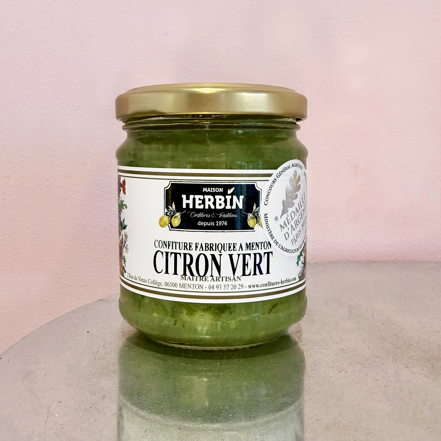 Confiture de citron vert primée medaille d'argent Maison Herbin Menton